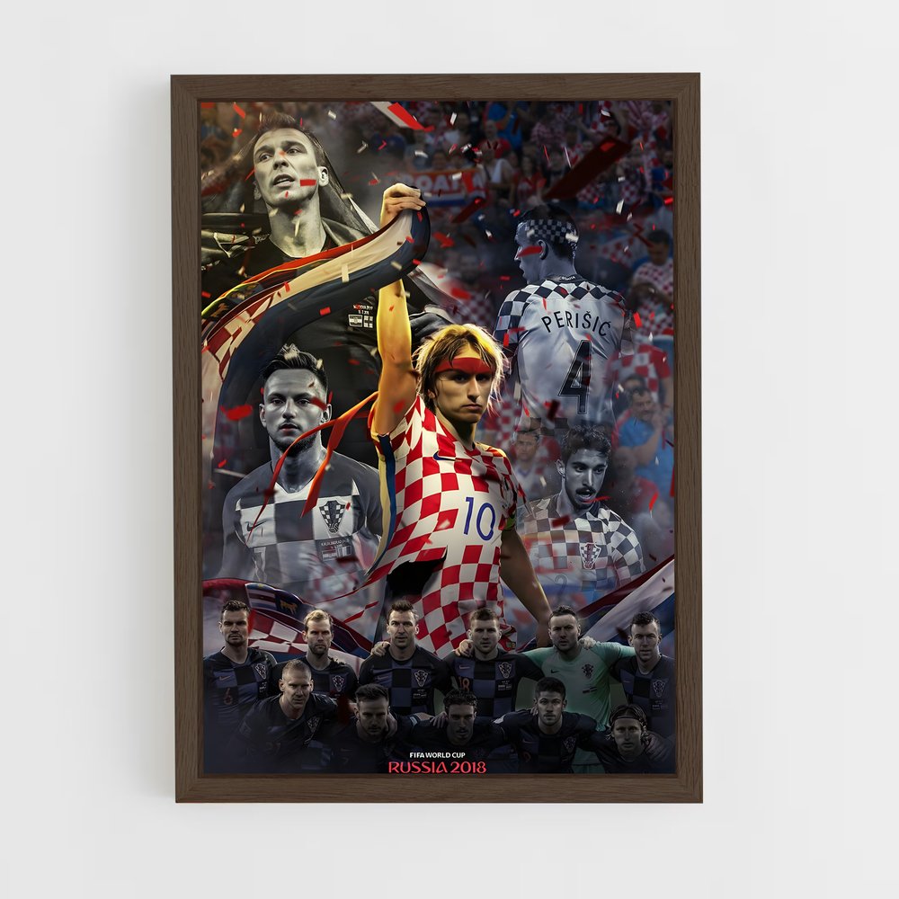 ap-croatia national football team-1 cadre Bois foncé