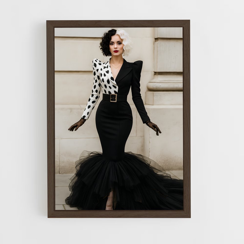 ap-cruella de vil-3 cadre Bois foncé