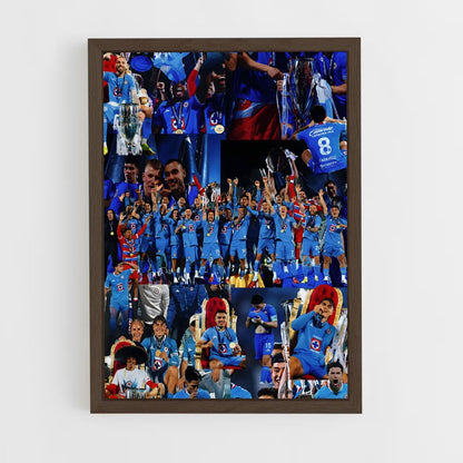 ap-cruz azul fc-9 cadre Bois foncé