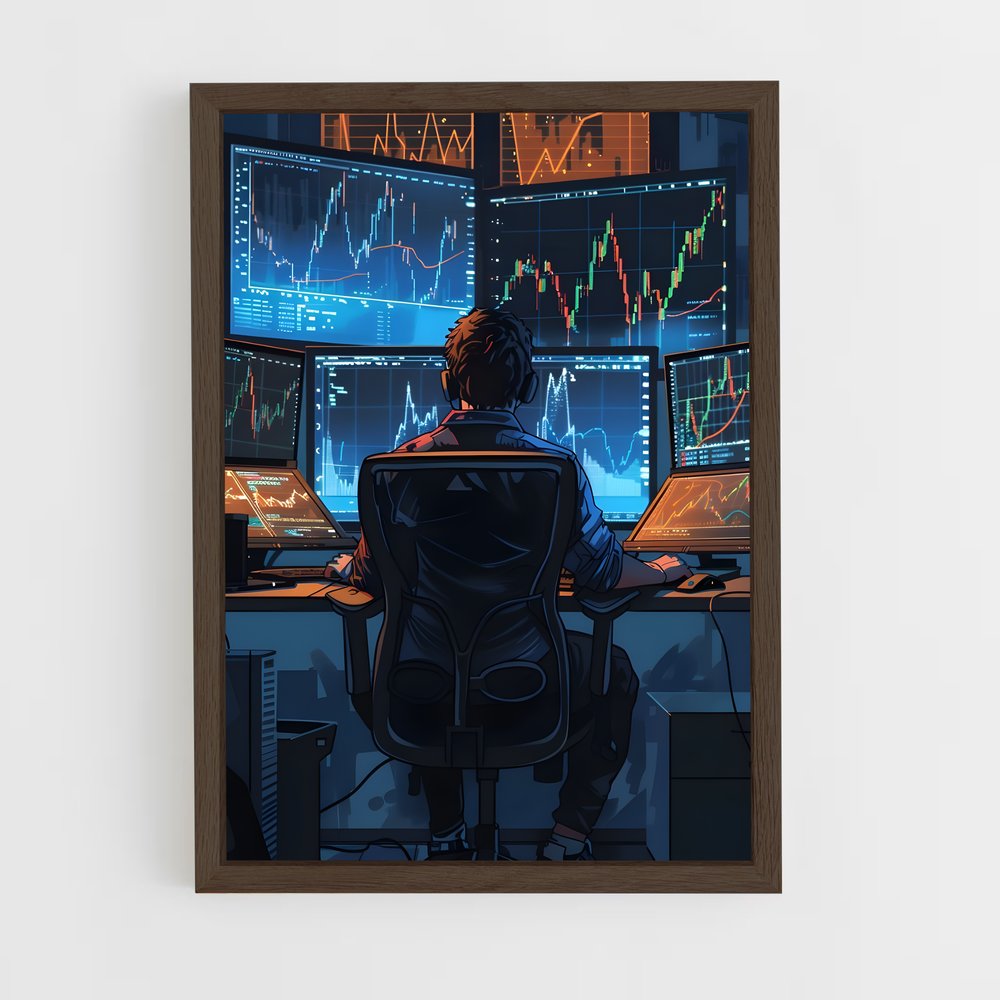 ap-crypto trader-9 cadre Bois foncé