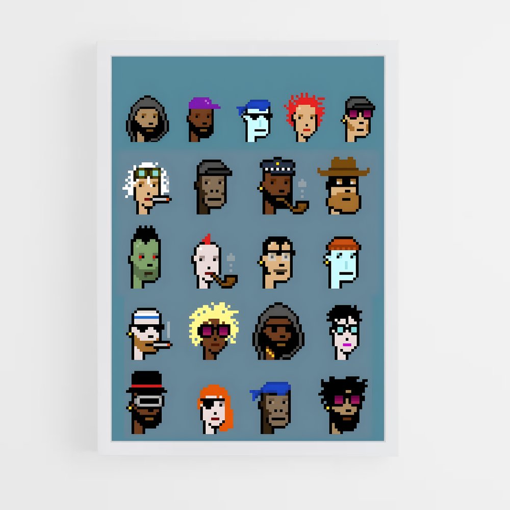 ap-cryptopunks-1 cadre Blanc