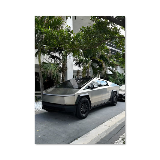 Poster Cybertruck en Action