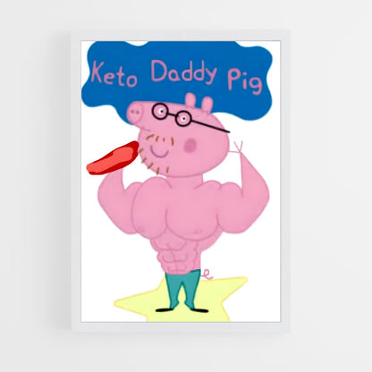 ap-daddy pig-2 cadre Blanc