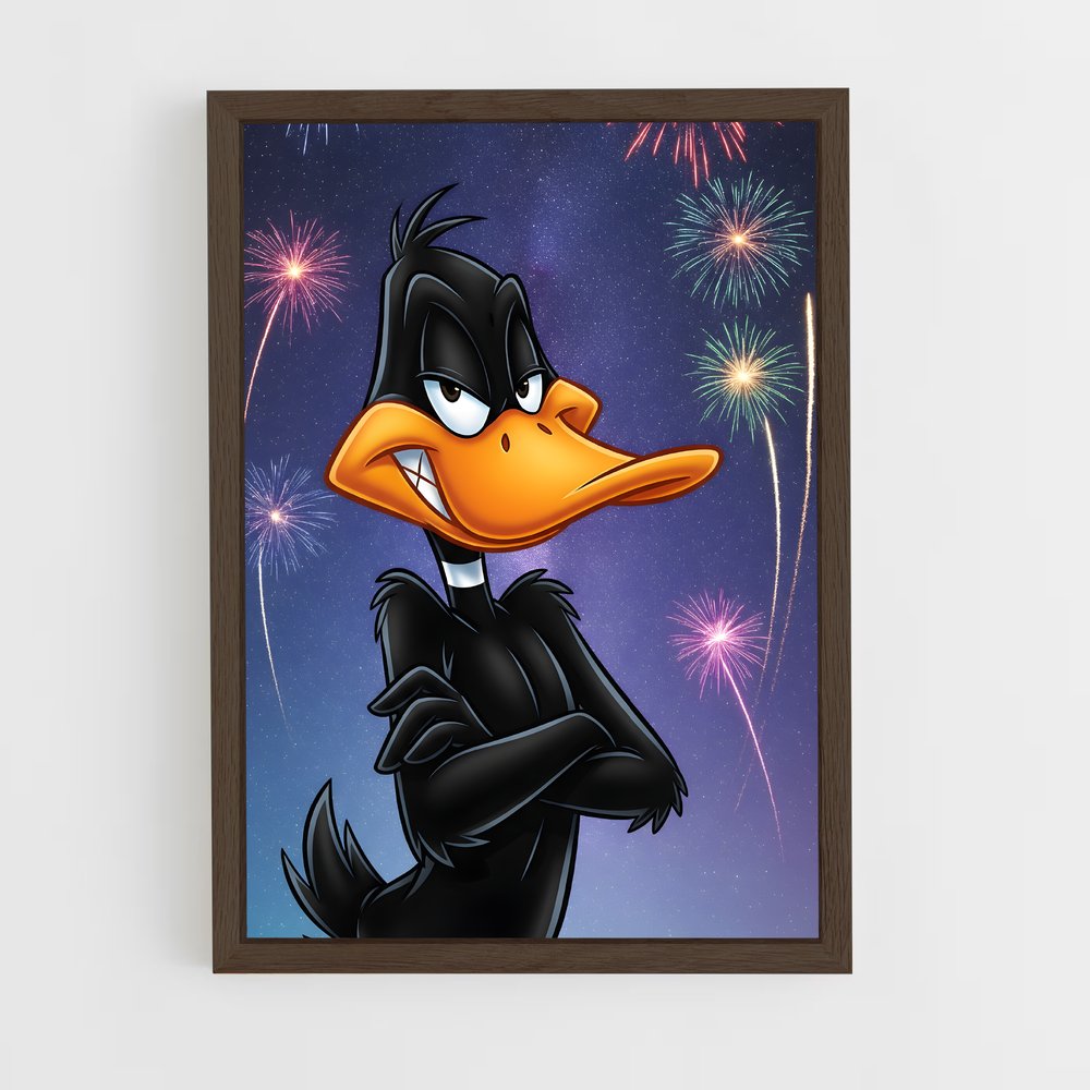ap-daffy duck-5 cadre Bois foncé