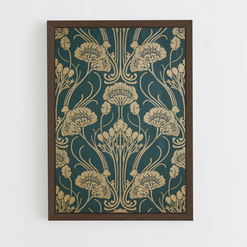 ap-damask-1 cadre Bois foncé