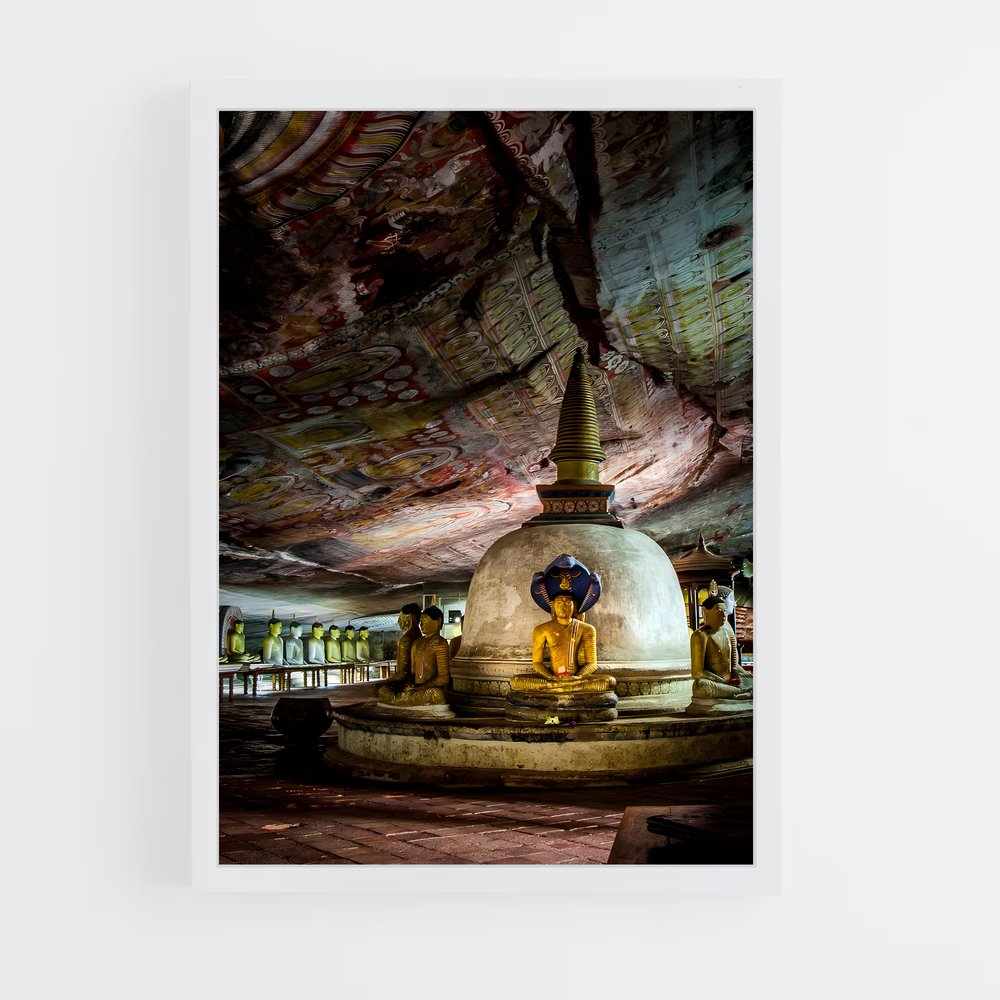 ap-dambulla cave temple-1 cadre Blanc