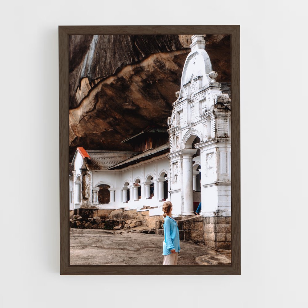 ap-dambulla cave temple-2 cadre Bois foncé