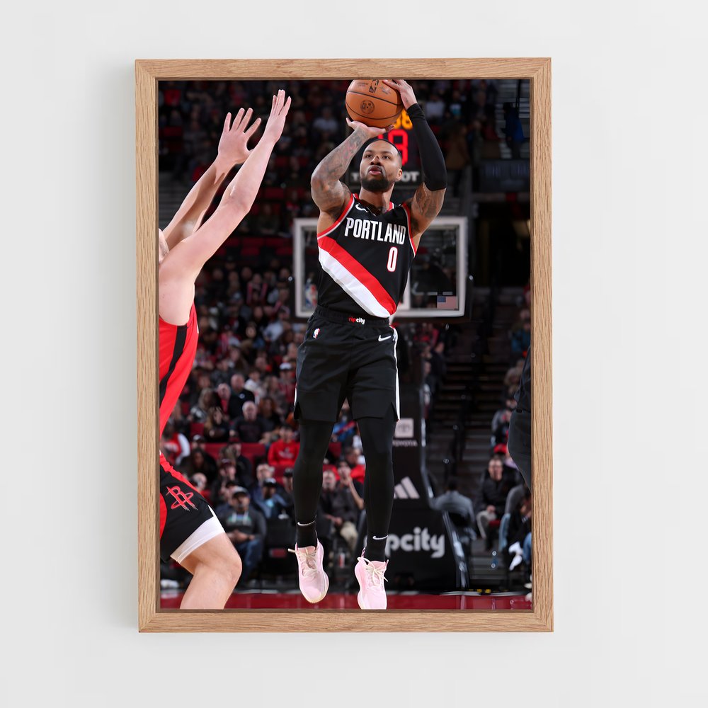 ap-damian lillard-6 cadre Bois clair