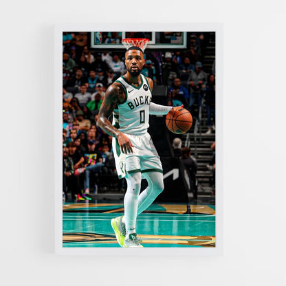 ap-damian lillard-8 cadre Blanc