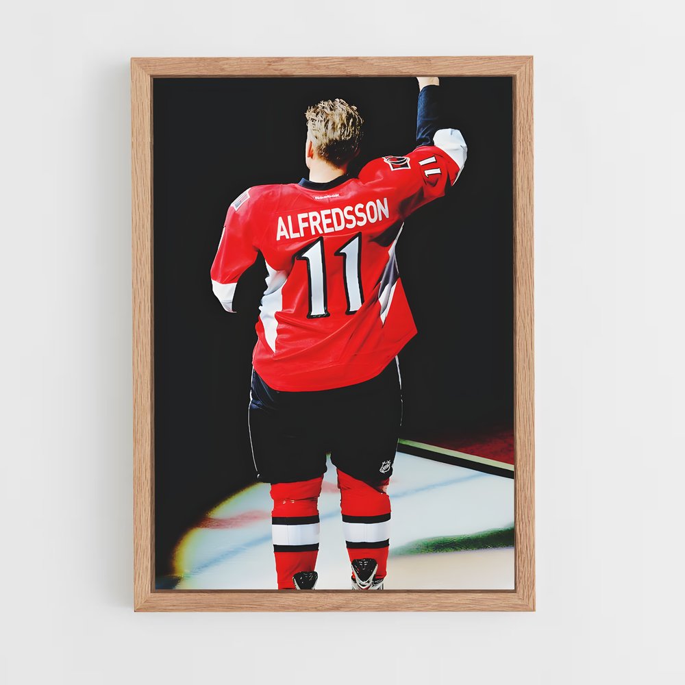 ap-daniel alfredsson-2 cadre Bois clair