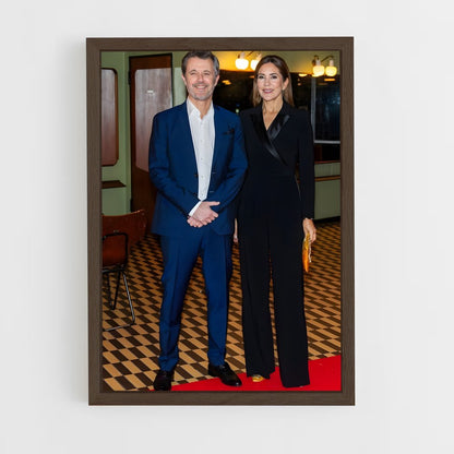 ap-danish royal family-8 cadre Bois foncé