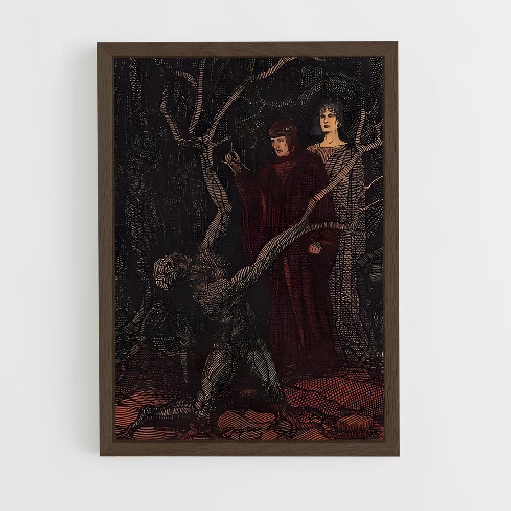 ap-dante alighieri-7 cadre Bois foncé