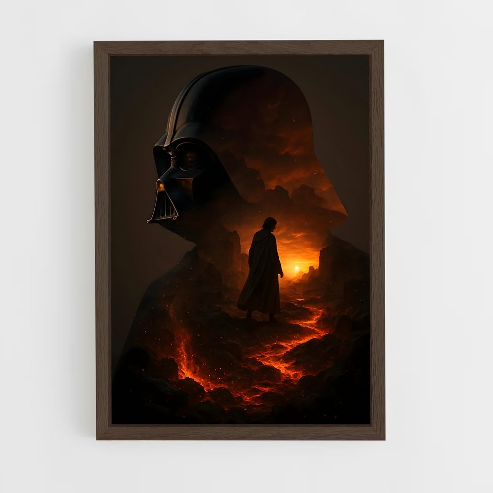 ap-darth vader-9 cadre Bois foncé