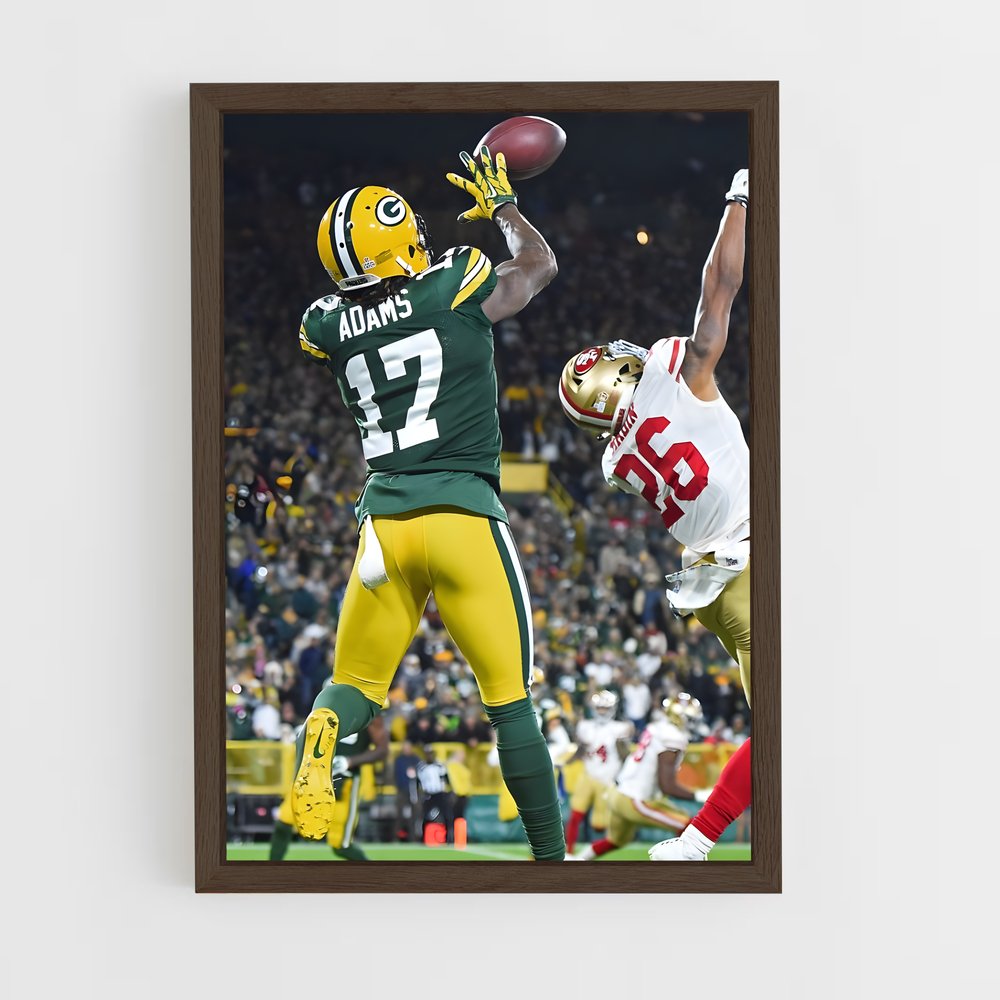 ap-davante adams-3 cadre Bois foncé