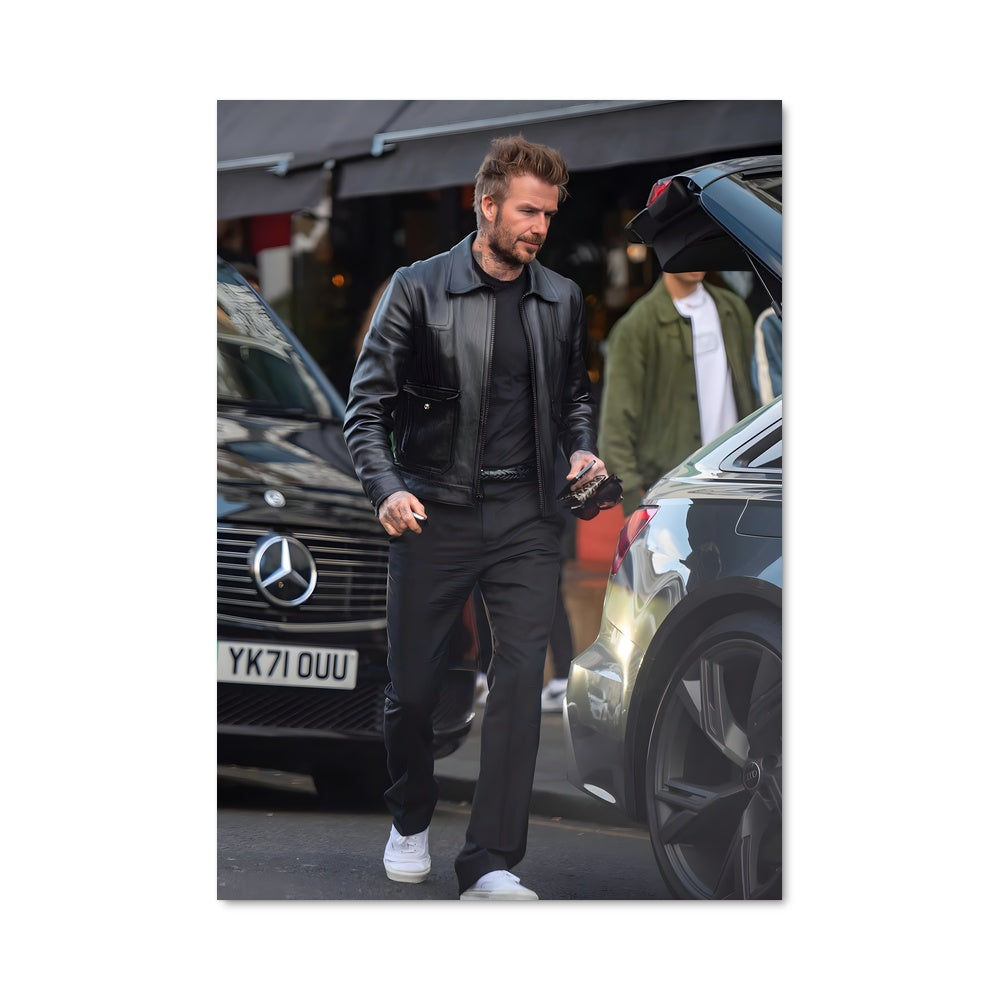 Poster Beckham en Cuir