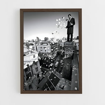 ap-david blaine-4 cadre Bois foncé