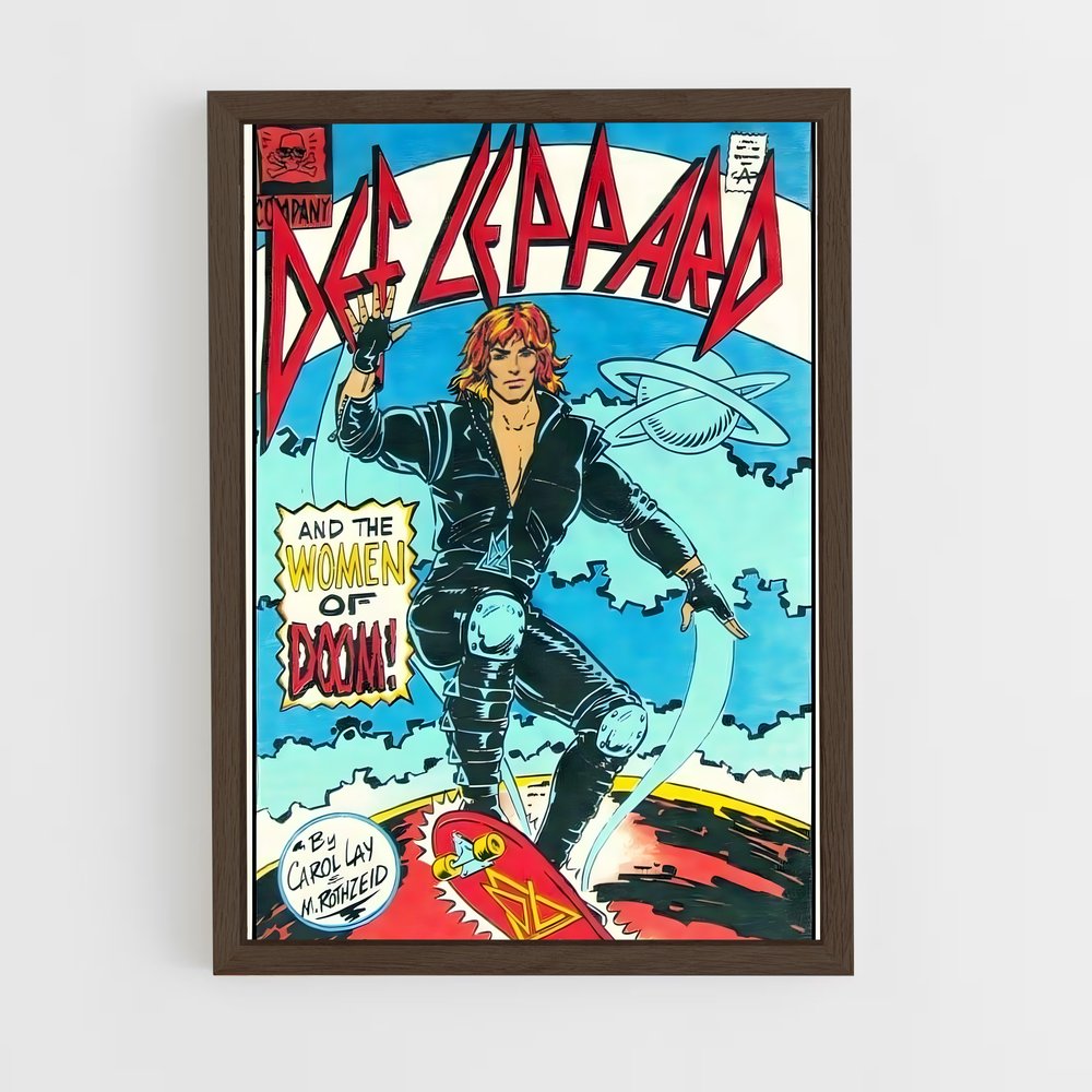 ap-def leppard-6 cadre Bois foncé