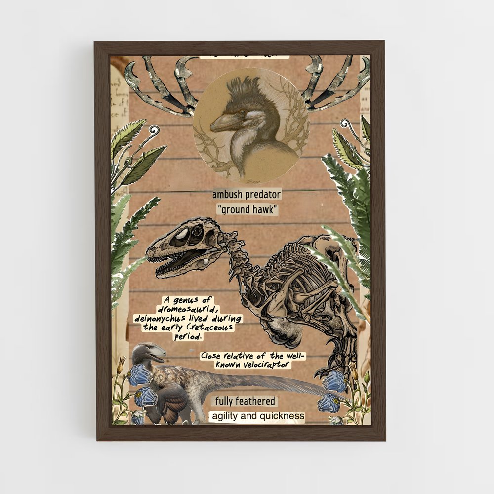 ap-deinonychus-3 cadre Bois foncé