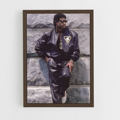ap-deion sanders-7 cadre Bois foncé