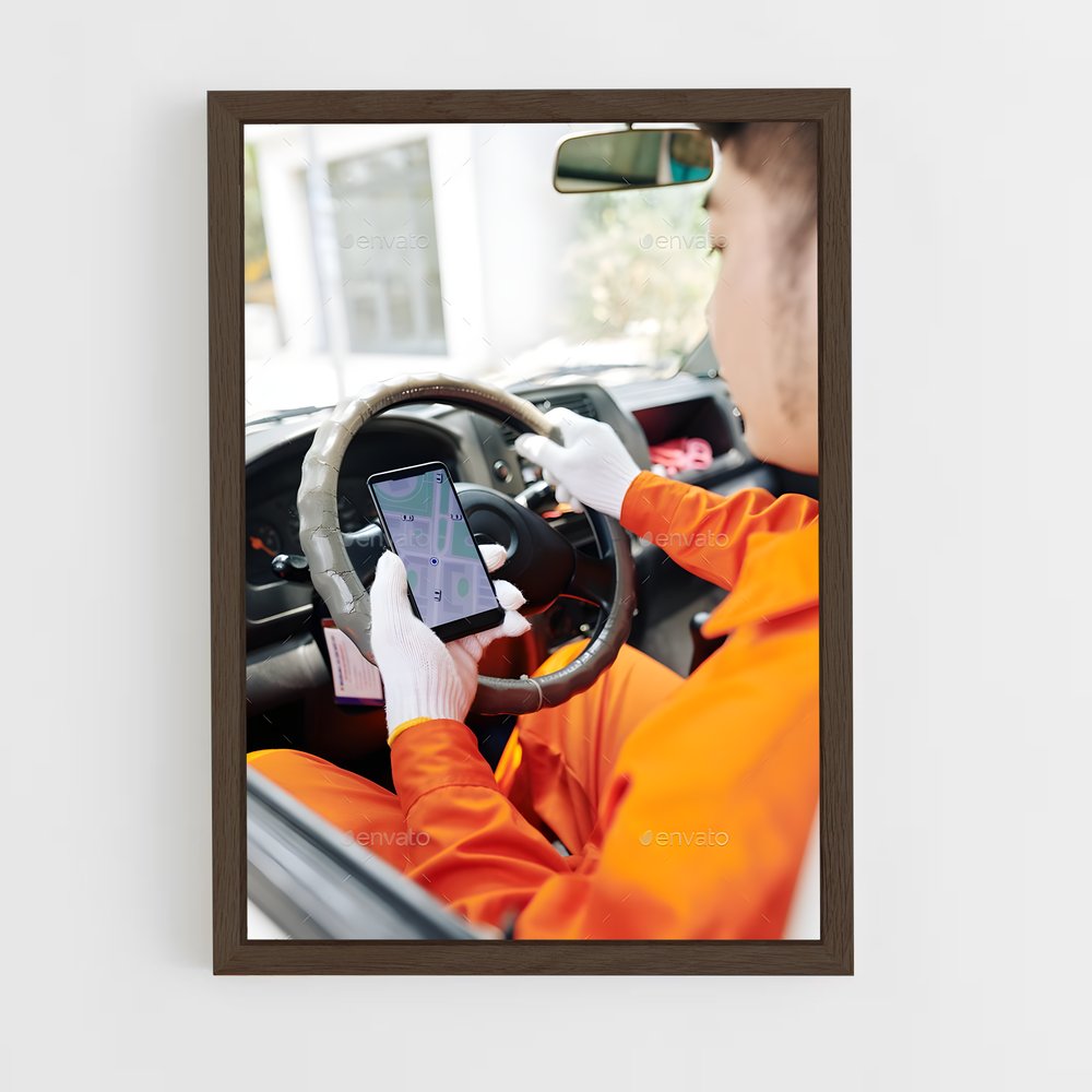ap-delivery driver-2 cadre Bois foncé