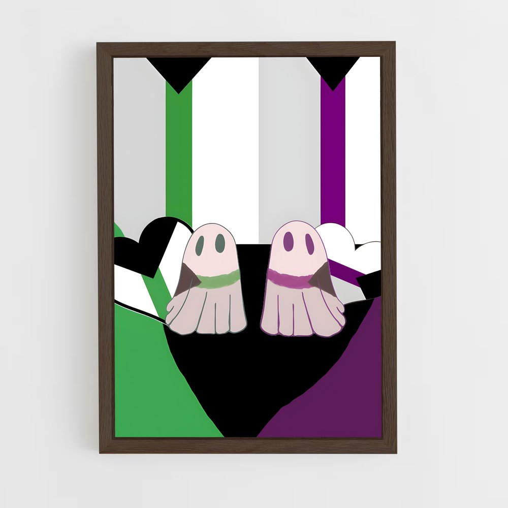 ap-demisexual flag-3 cadre Bois foncé