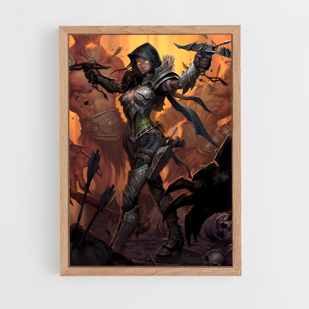ap-demon hunter diablo-1 cadre Bois clair