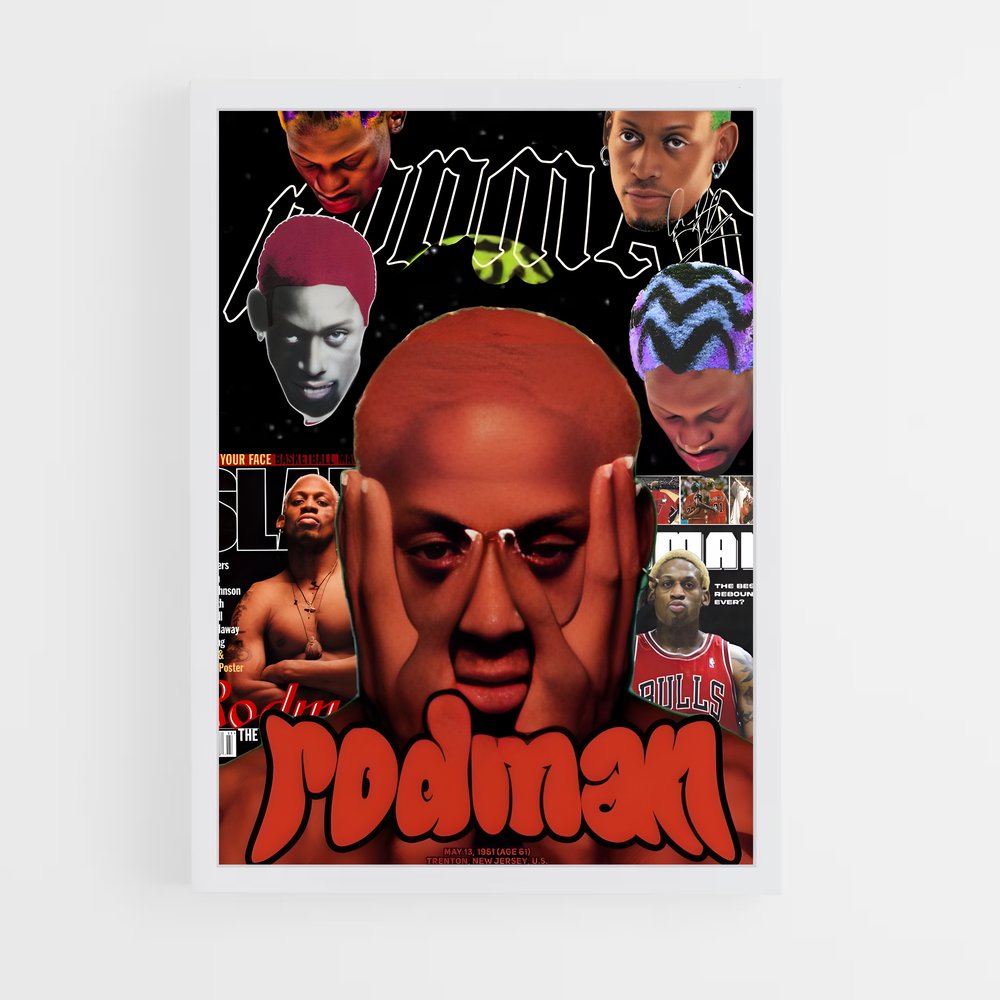 ap-dennis rodman-10 cadre Blanc