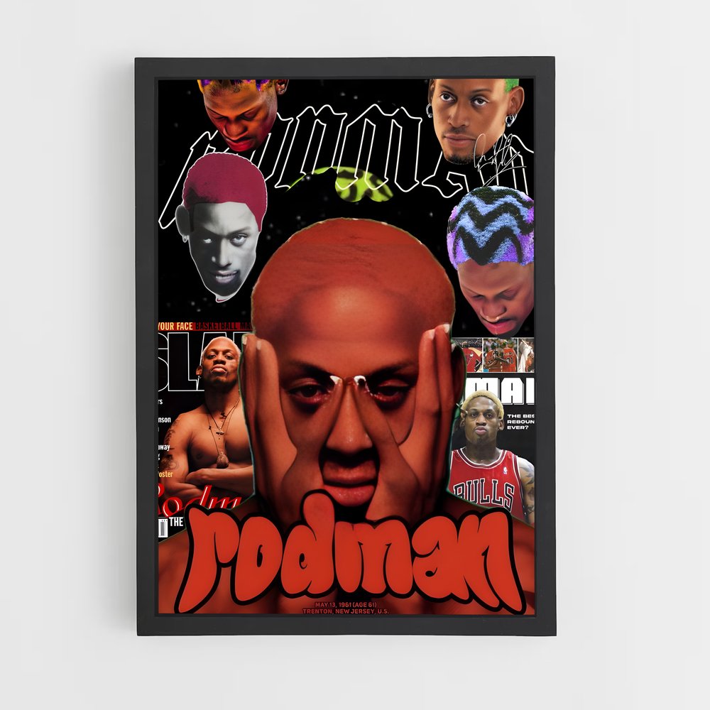 ap-dennis rodman-10 cadre Noir
