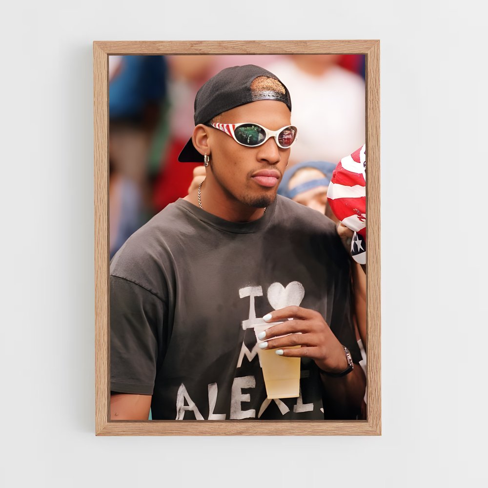 ap-dennis rodman-7 cadre Bois clair