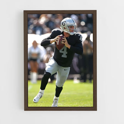 ap-derek carr-1 cadre Bois foncé