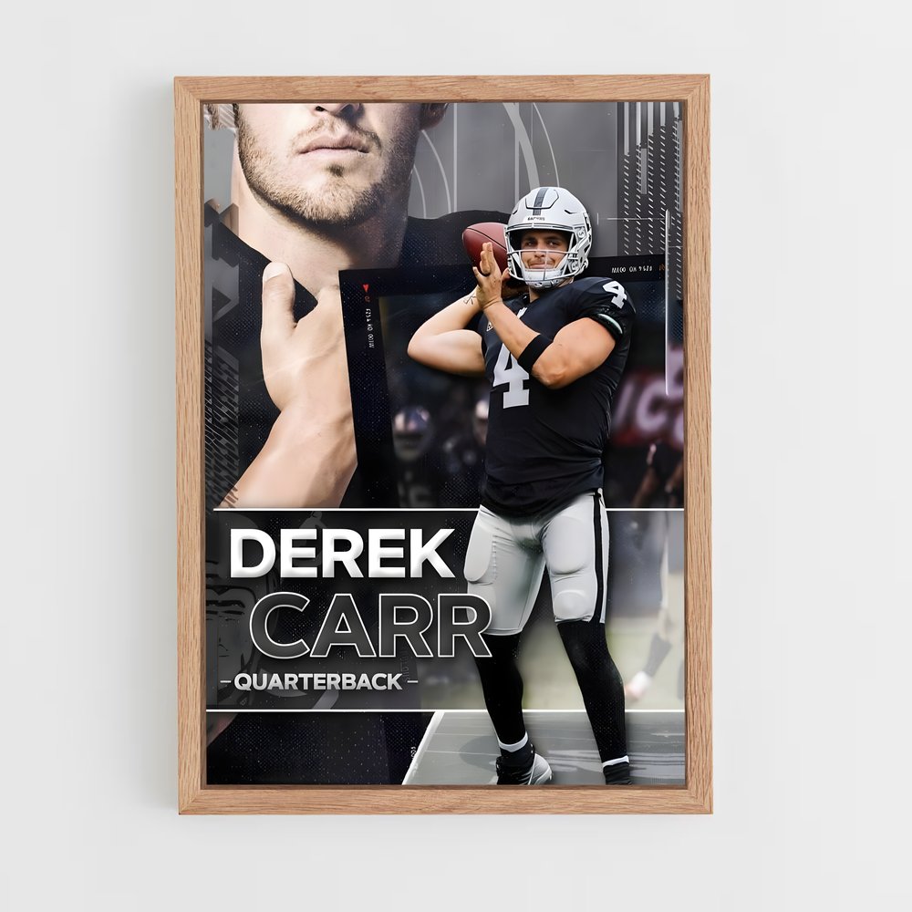 ap-derek carr-3 cadre Bois clair