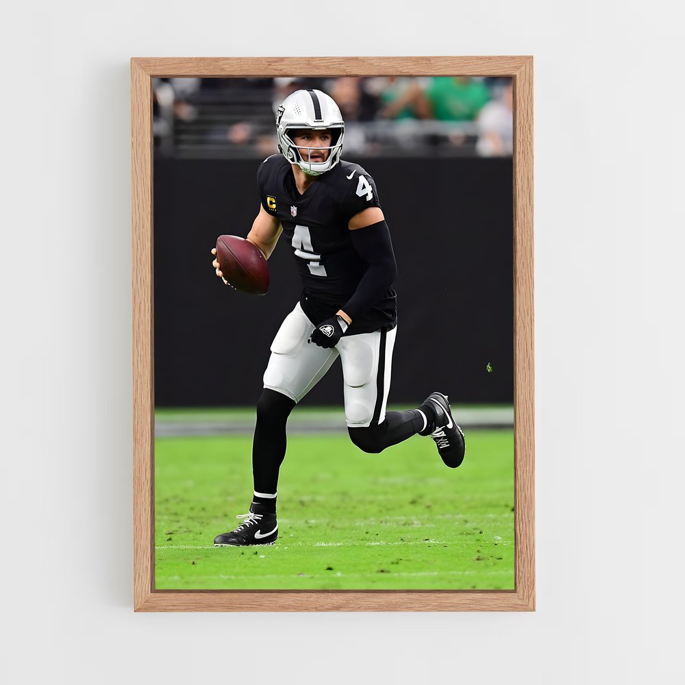 ap-derek carr-5 cadre Bois clair