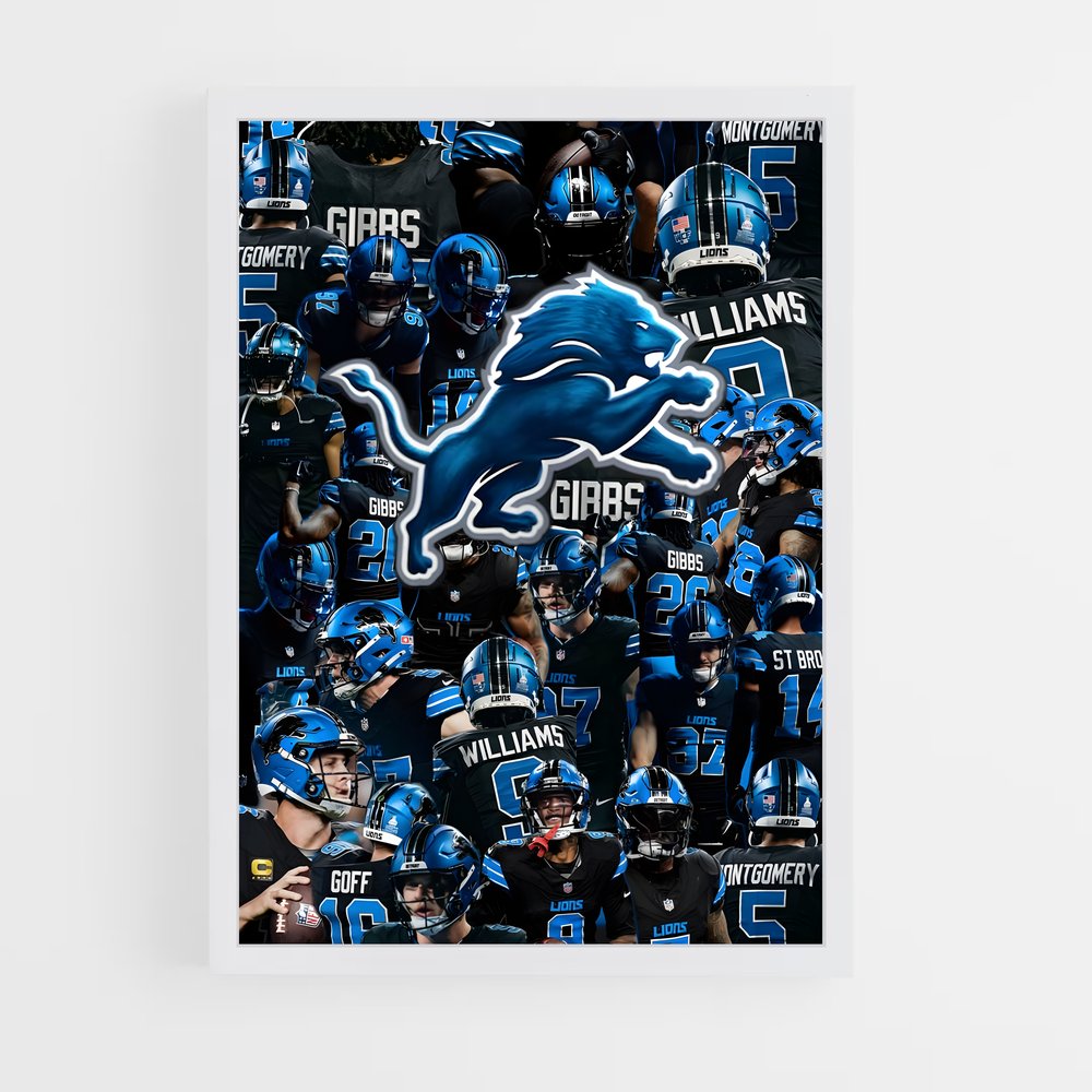 ap-detroit lions-1 cadre Blanc