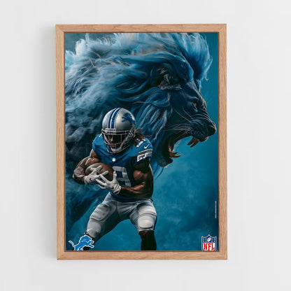 ap-detroit lions-4 cadre Bois clair