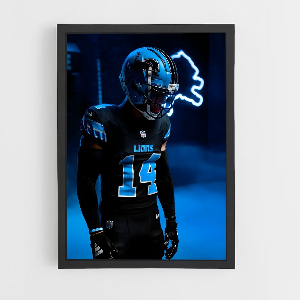 ap-detroit lions-6 cadre Noir
