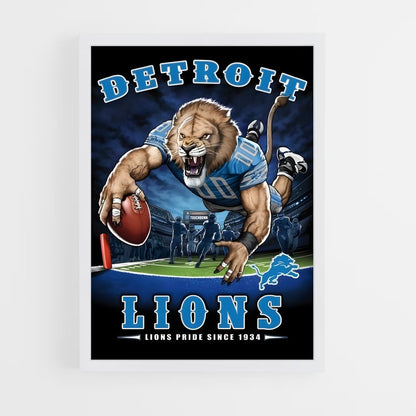 ap-detroit lions-7 cadre Blanc
