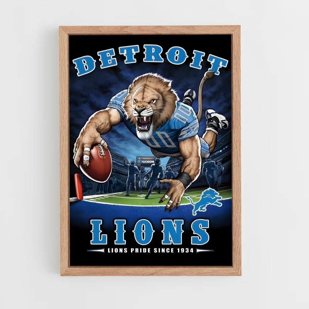 ap-detroit lions-7 cadre Bois clair