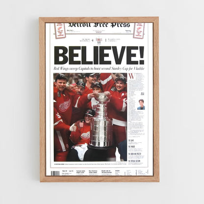 ap-detroit red wings-5 cadre Bois clair