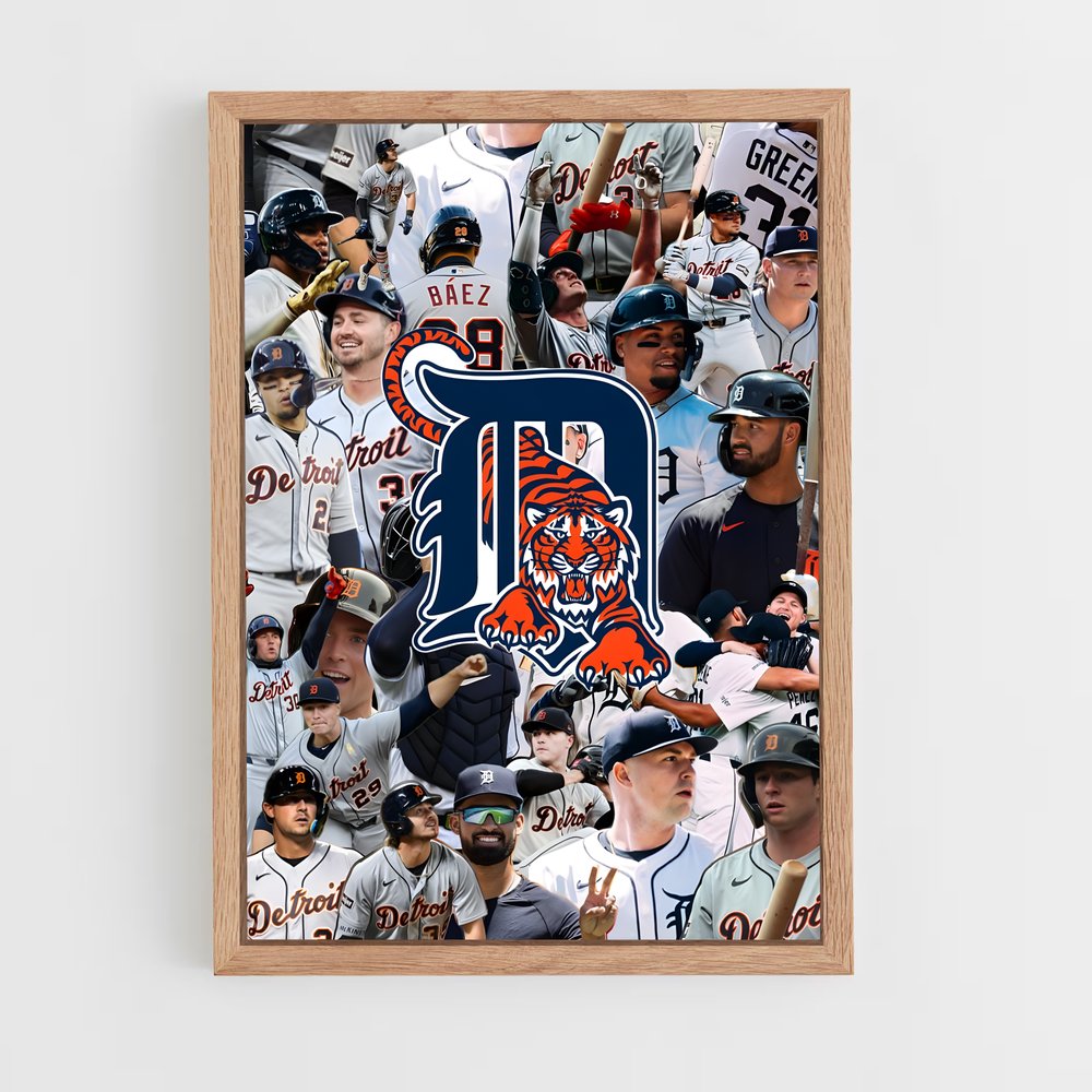 ap-detroit tigers-1 cadre Bois clair