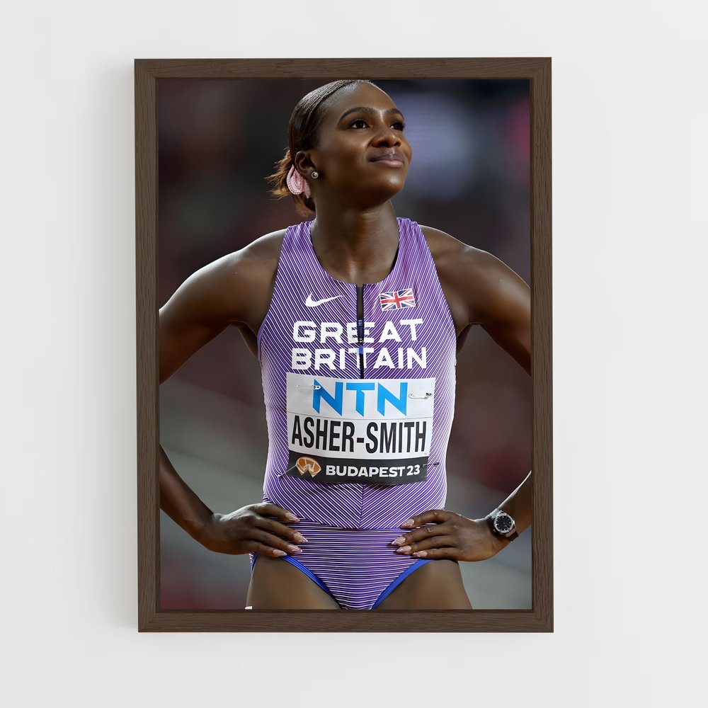 ap-dina asher-smith-1 cadre Bois foncé