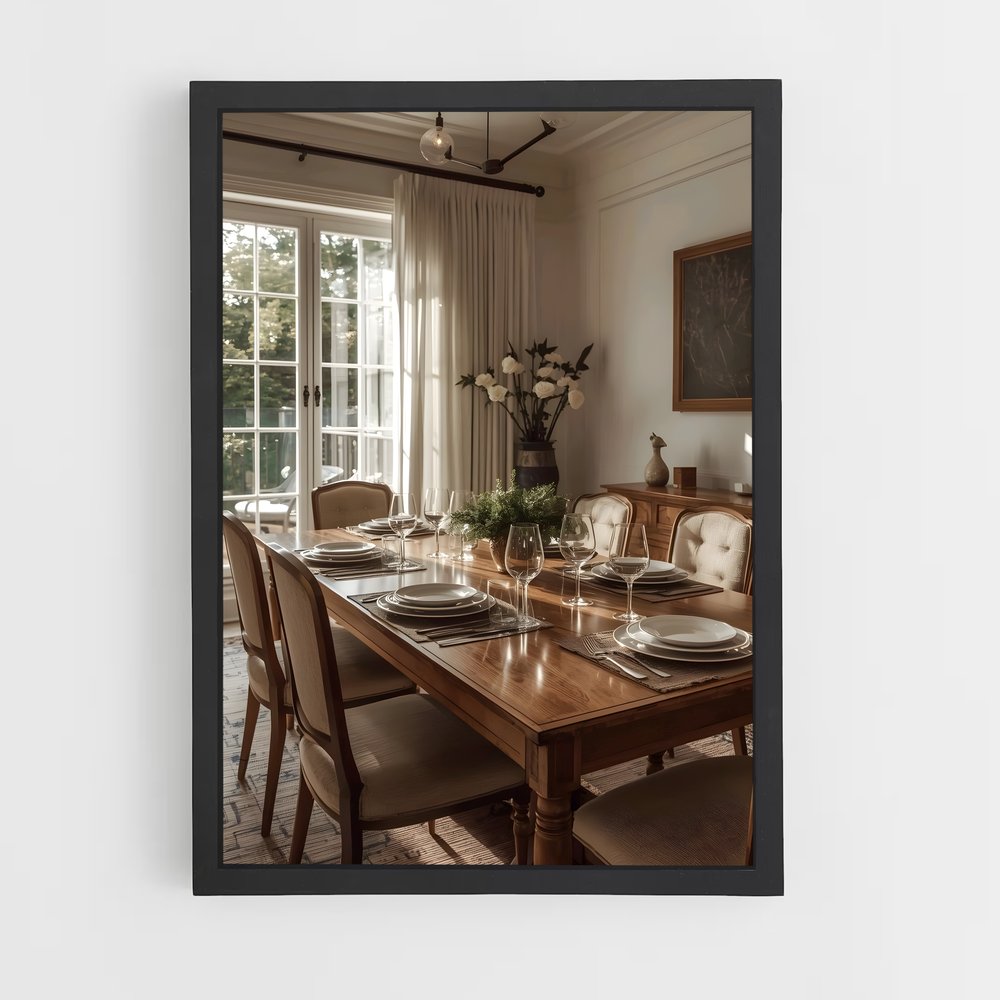 ap-dining room-8 cadre Noir