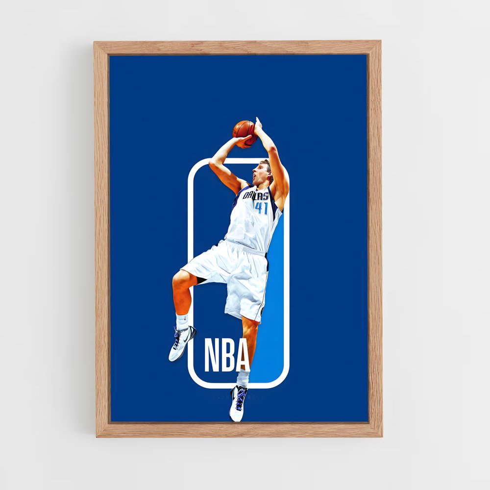 ap-dirk nowitzki-11 cadre Bois clair