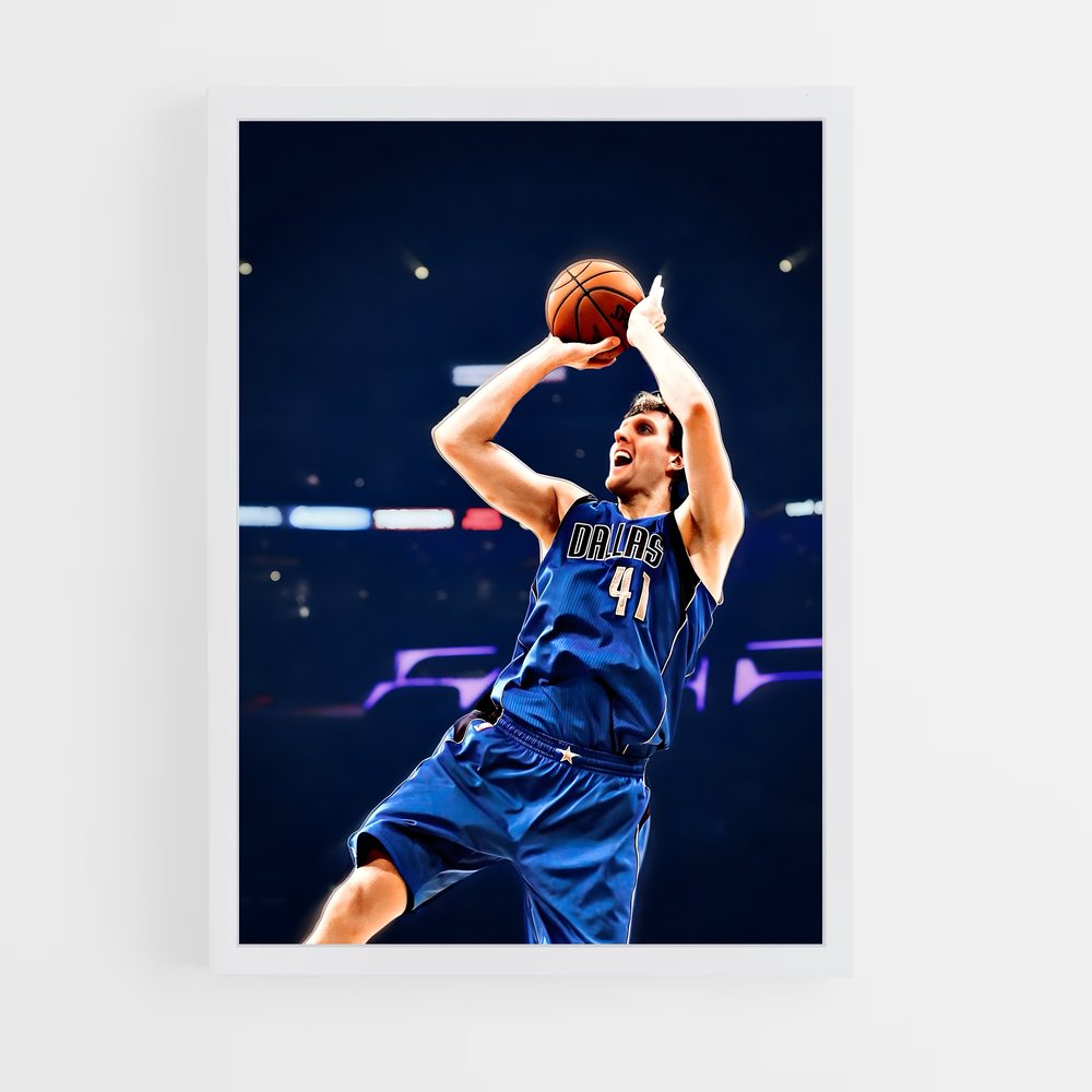 ap-dirk nowitzki-3 cadre Blanc