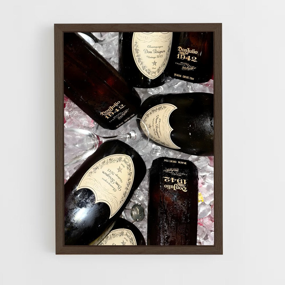 ap-dom perignon-8 cadre Bois foncé