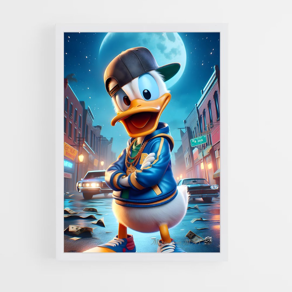 ap-donald duck-8 cadre Blanc