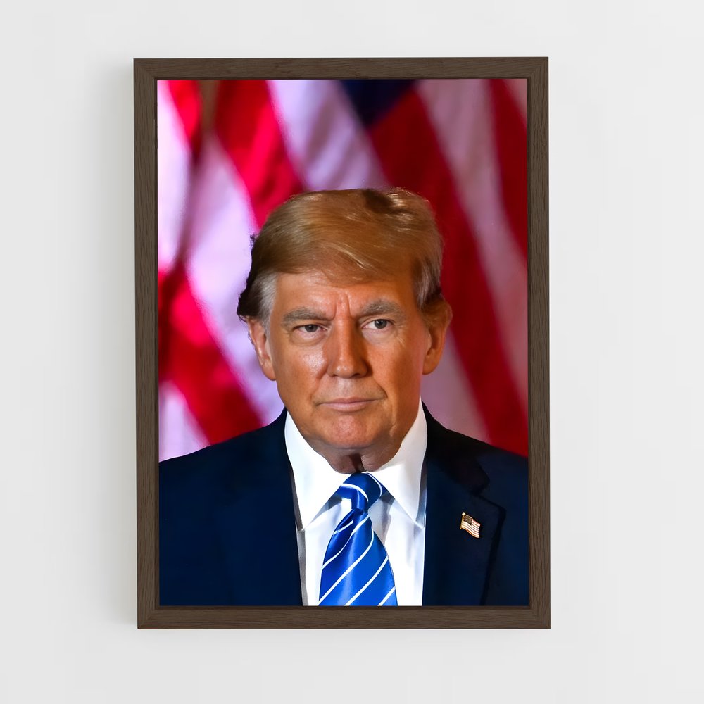 ap-donald trump-5 cadre Bois foncé