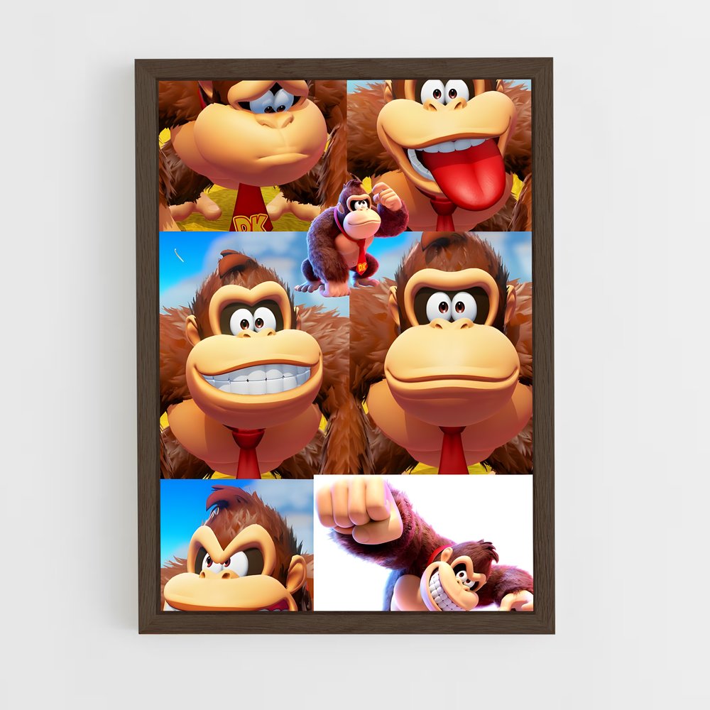 ap-donkey kong-4 cadre Bois foncé