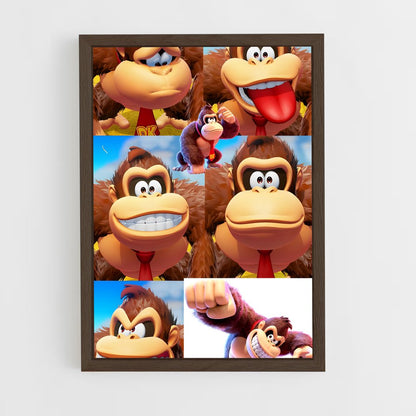 ap-donkey kong-4 cadre Bois foncé