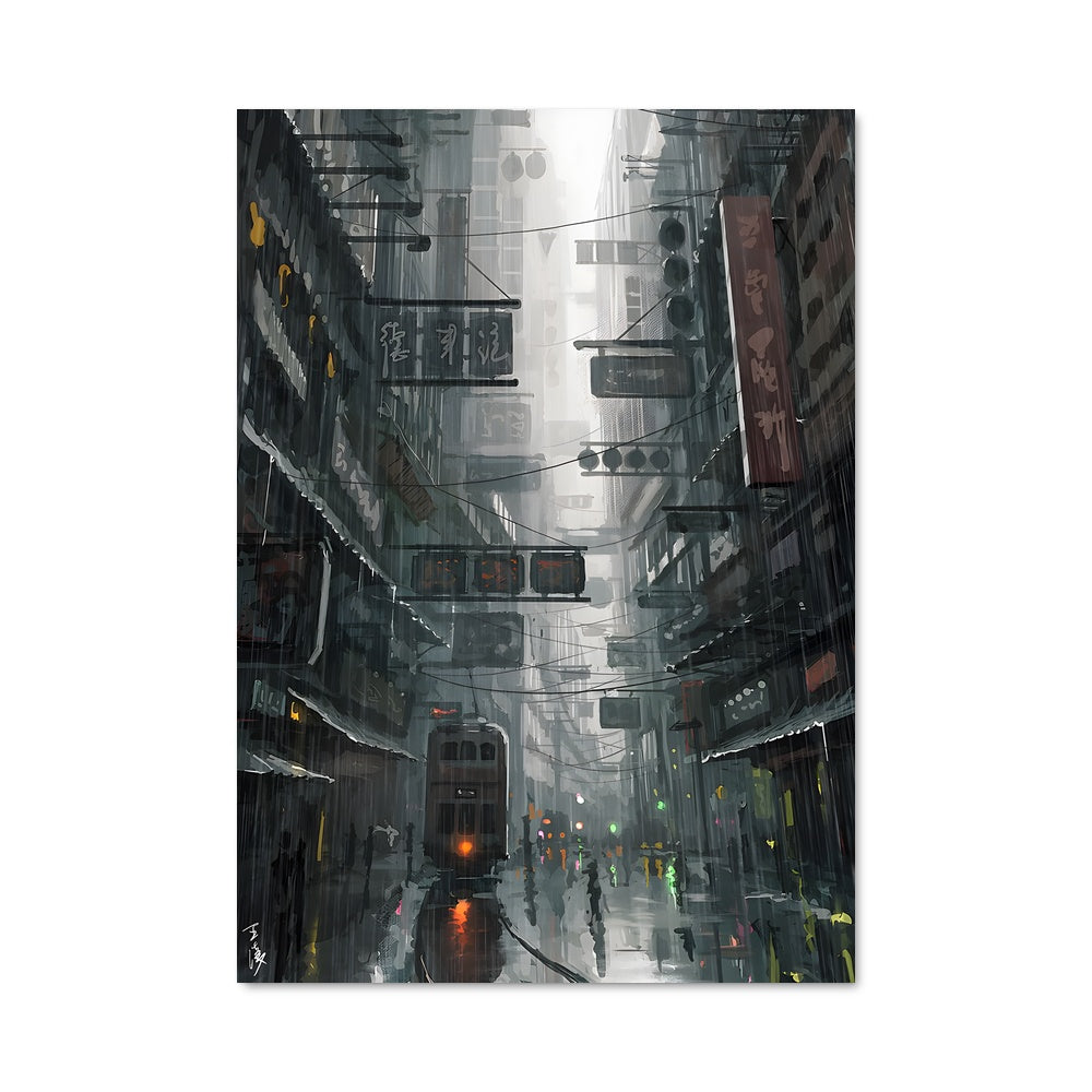 Poster Hong Kong Pluvieux