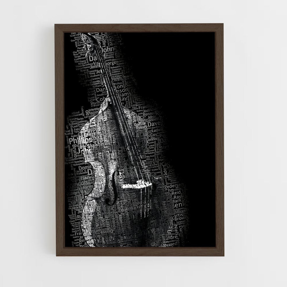 ap-double bass-5 cadre Bois foncé